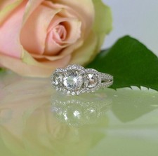 Gorgeous Wedding Ring 2Ct Round Cut Simulated Diamond In 14k White Gold Plated