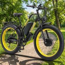 Q7 Peak 4000W Dual Motor E-Bike For Adult 48V/23Ah Lithium Battery 24" FatTire