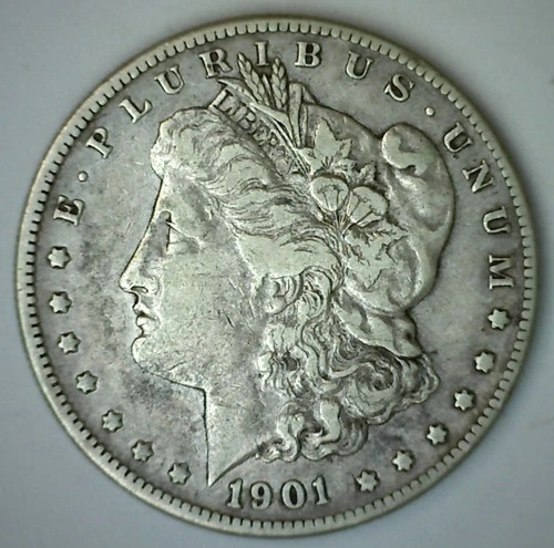 1901 S Morgan Silver Dollar US Coin San Francisco Mint Circulated FINE Cond. $1