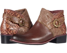 NEW L'ARTISTE BY SPRING STEP TIATIA BROWN LEATHER ANKLE BOOTS 39 US 8.5 -9