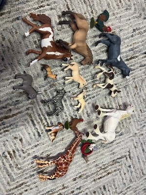 Lot of  Schleich Horses, animals Toy vintage rareFigures Mixed Breeds