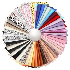 30 Pieces Random Colors Faux Leather Sheets 8X 6Inch Multiple Styles Mixed Gl...