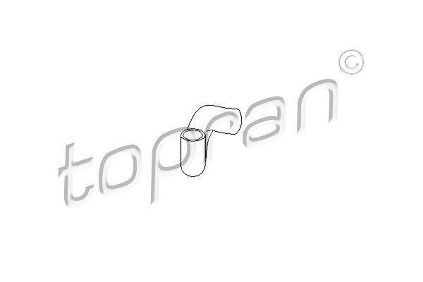 KüHlerschlauch Topran 206 701 FüR T92 CC Opel Astra Gummi Mit Gewebeeinlage 16V-image