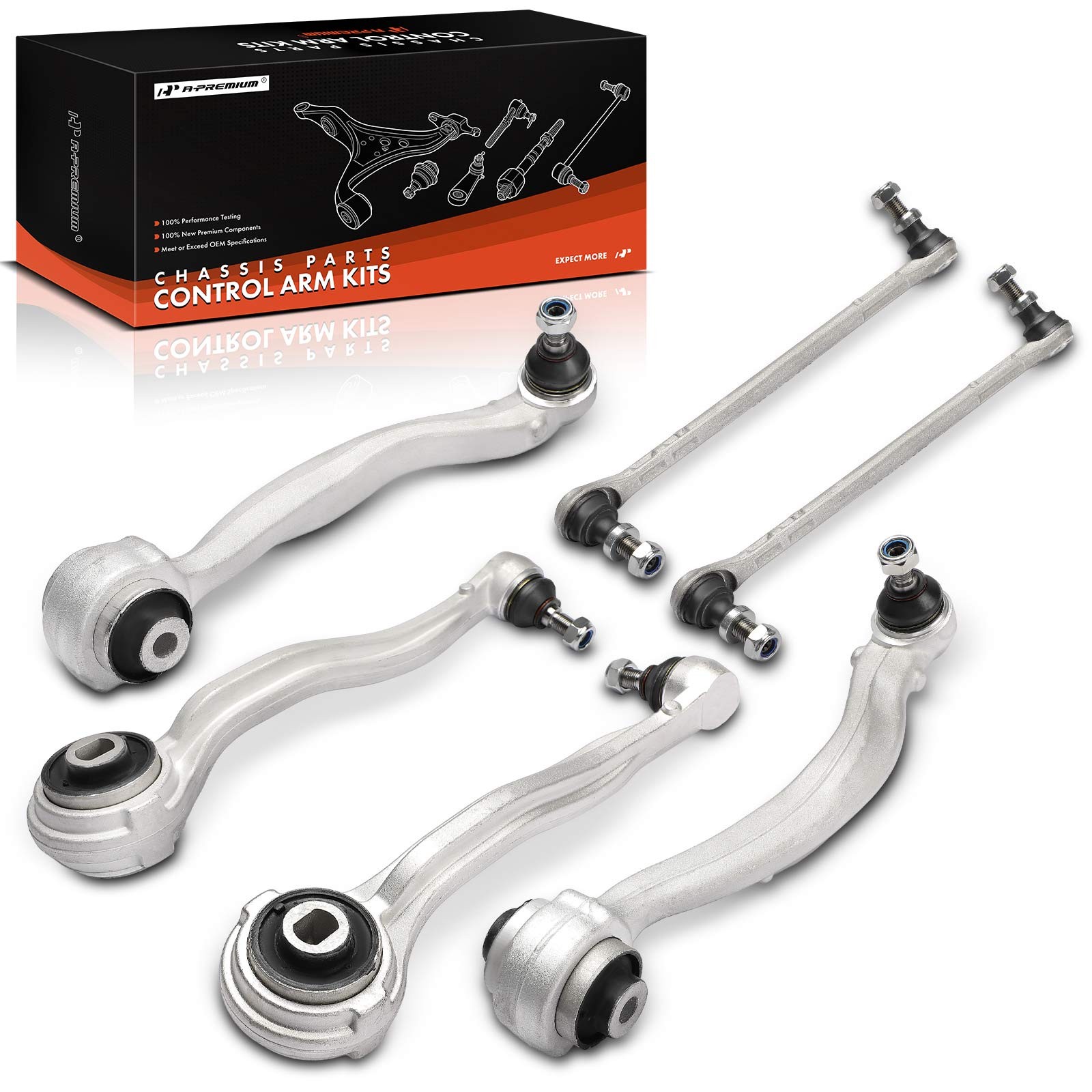 A-Premium 6x Front Control Arm Kit for Mercedes-Benz C207 A207 A212 C204 W204
