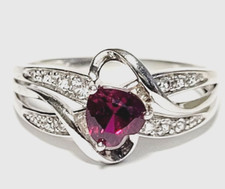 925 sterling silver Ruby  Topaz ring size 9