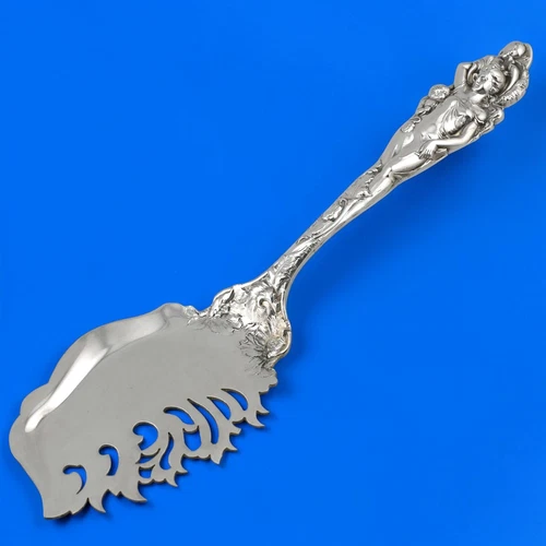Rare Sterling Silver Reed & Barton Love Disarmed Macaroni Server 11 3/8  No Mono