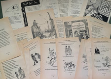 42 Piece Illustrated Poetry Vintage Paper Pack - Vintage Poetry - Scrapbooking