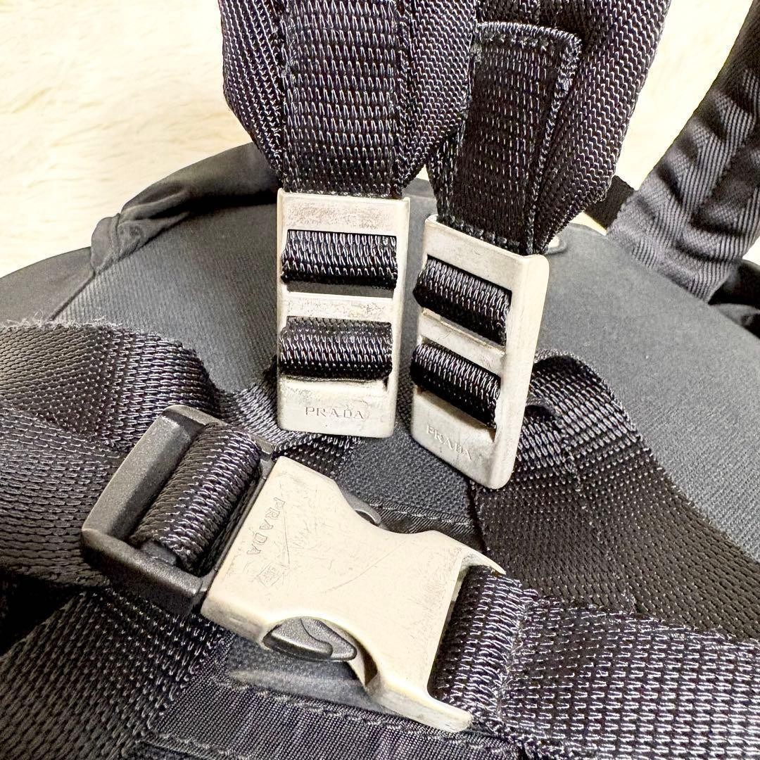 Prada Nylon Backpack Triangular Logo Vintage Unis… - image 13