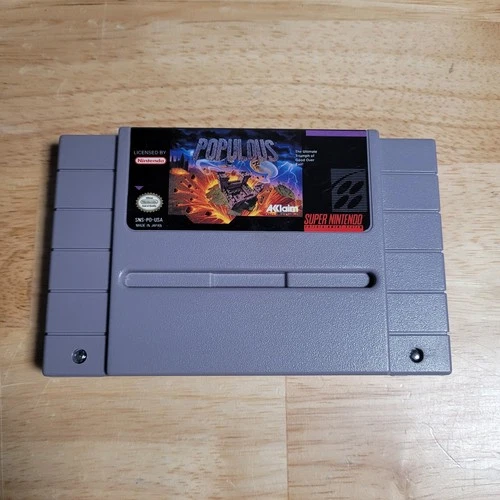 Populous SNES Super Nintendo Entertainment System, 1991  - Tested