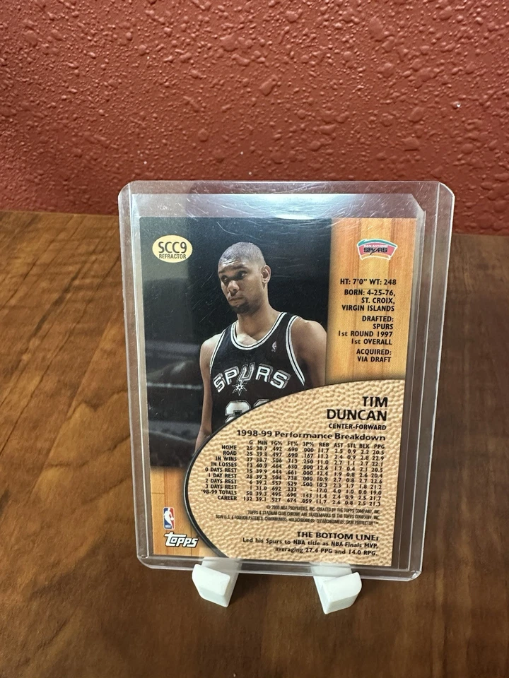🔥1999-00 Stadium Club Chrome Preview Refractor Tim Duncan #SCC9 HOF🔥 - Image 2 of 2