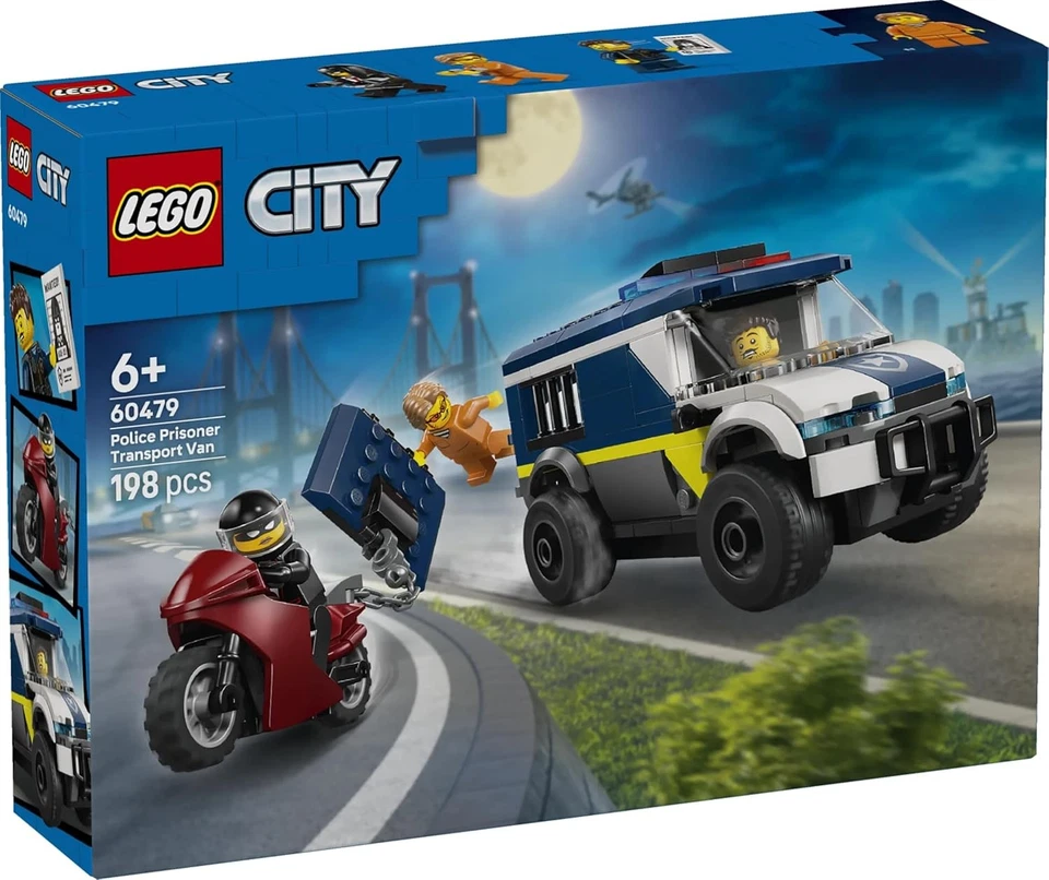 LEGO City Police Prisoner Transport Van Toy - Model Truck Kit w/Motorbike, 3 Min - Bild 3 von 4