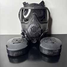 Avon M50/FM50 Gas Mask Military CBRN Respirator w/ Filters | Size: Medium