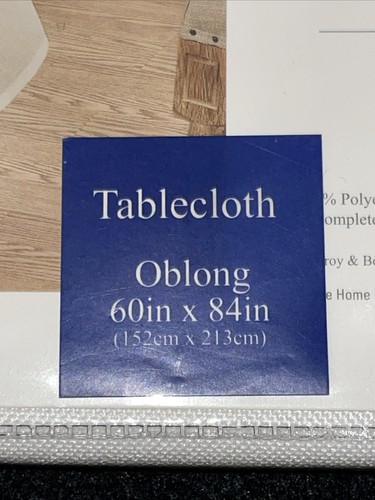 NEW VILLEROY & BOCH TABLECLOTH 60 X 84 LUXURY WHITE Newport NIP Oval - Bild 6 von 8