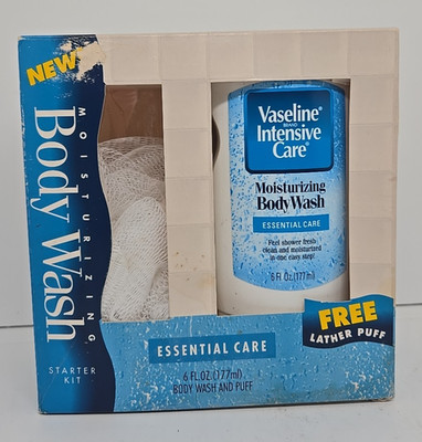Vintage Vaseline Intensive Moisturizing Body Wash Essential Care Kit 6oz USA