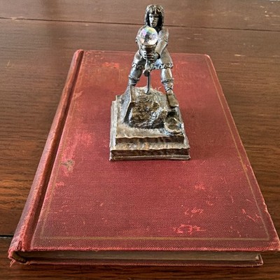 Arthurian Legend Lot Excalibur Pewter Figurine Mark Locker Tennyson Idylls Book