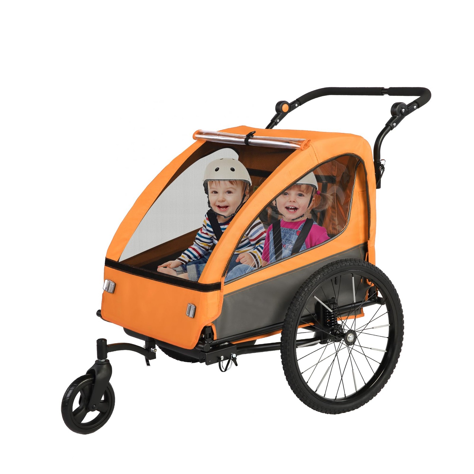  2-in-1 Kids Bike Trailer and Stroller with Suspension &ndash; B