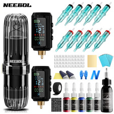 Complete Tattoo Kit with 1600mAh Lightweight Machine Dual Power Cordless