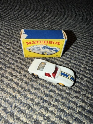 Vintage Individual Matchbox Car Model GT Racing Car With OG Box