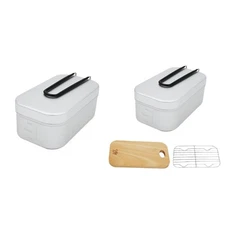 Multiple Use Aluminum Alloy Cookware for Outdoors, Foldable Handle Lunch Box