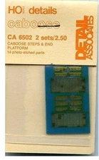 Detail Associates CA6502 HO Photo-Etched Caboose Steps & End Platform