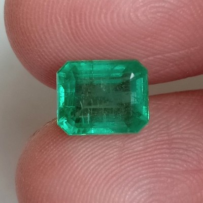 2.20 Cts Natural Zambia Emerald Octagon Cut 8.6x7 MM Loose Gemstone For Jewelry