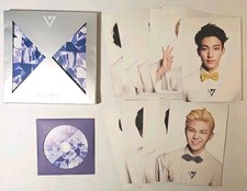 SEVENTEEN 17 CARAT First Mini Album CD 13 Postcards Set White Version