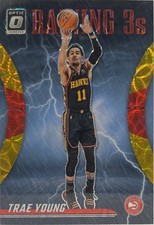 Trae Young 14/99 Raining 3s Red Donruss Optic Basketball NBA 2023/24
