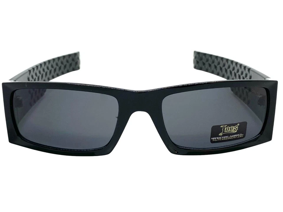 Hombre Clásico Resistente Motero Gánster Deportivo Locs Gafas Negro Marco Oscuro - Imagen 4 de 4