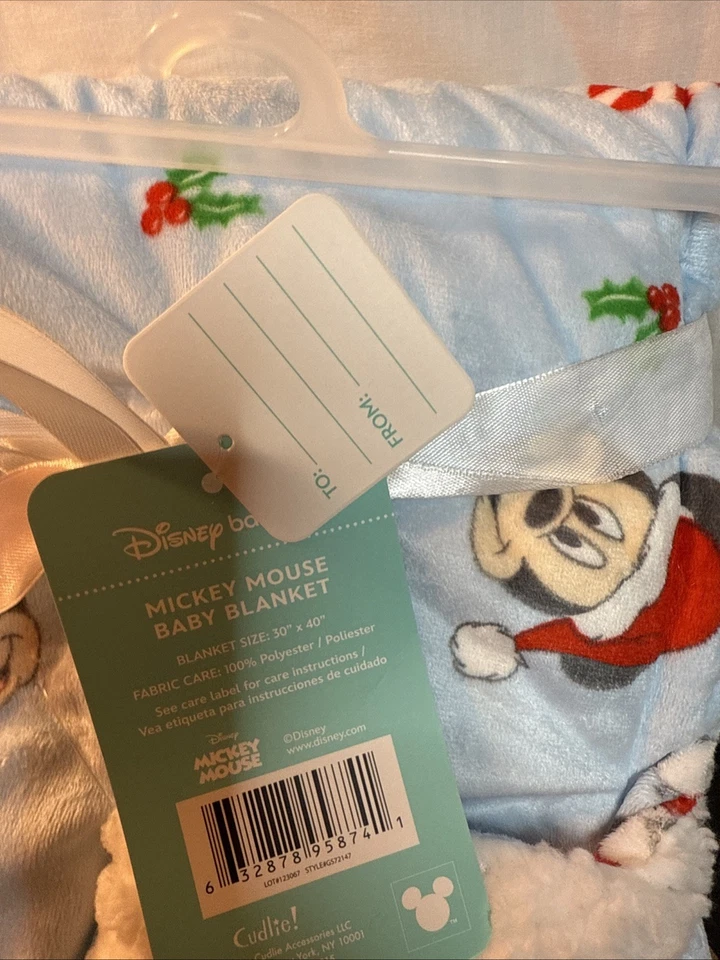 Disney Baby мальчика Рождество флис Микки Маус Baby одеяло 30 x 40» совершенно новый - Изображение 4 из 4