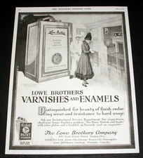 1917 OLD MAGAZINE PRINT AD, LOWE BROTHERS VARNISHES AND ENAMELS, ENDURING WEAR!