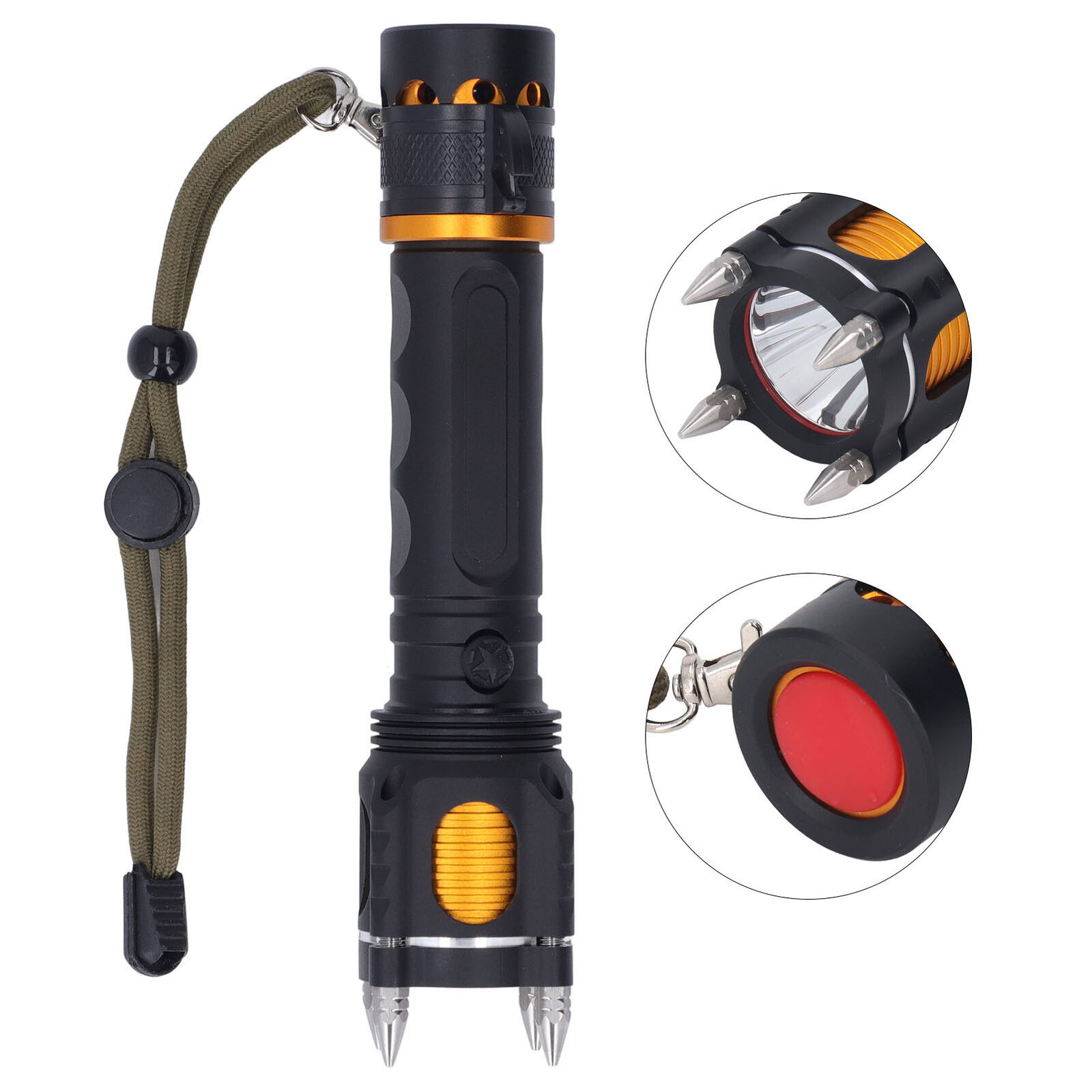 Rechargeable Led Flashlight Self Defense Super Bright Emergency Flashlight Dc