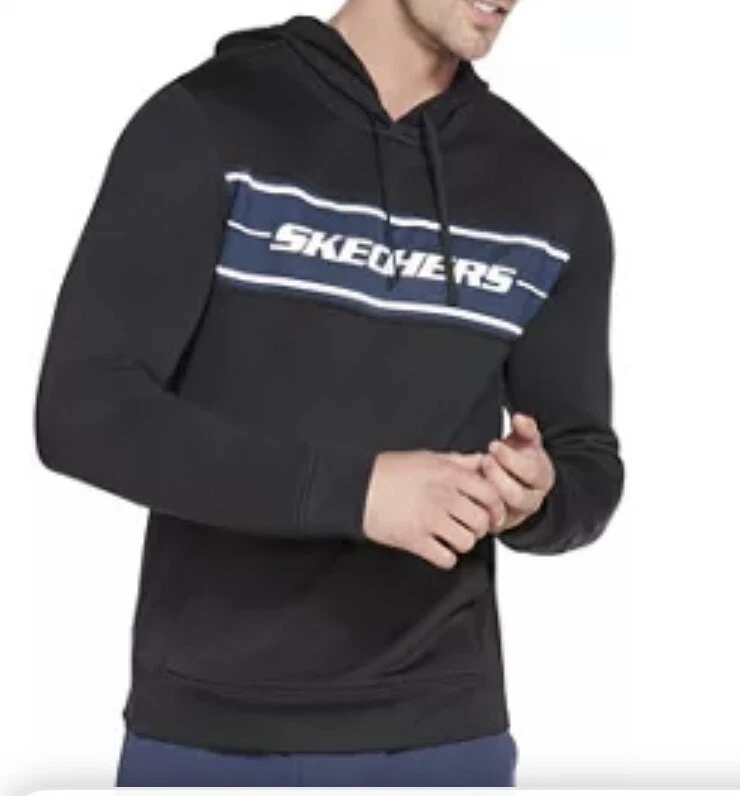 Skechers NWT Apparel Men s Skech Tech Pullover Hoodie Black Size 2XL