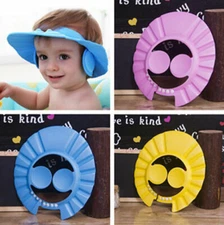 Baby Kids Shampoo Bathing Shower Cap Visor Wash Hair Hat with Ear Cover ɞ