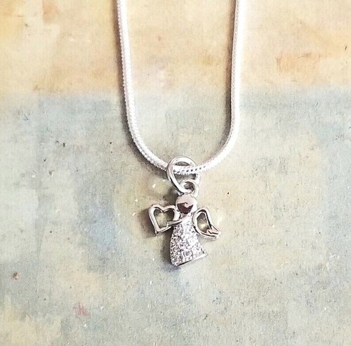 Collar de plata esterlina ángel de la guarda primera comunión joyería religiosa - Imagen 4 de 6