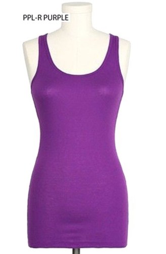 Plus Size Scoop Neck Razor Back 2X1 Rib Tank Top 1XL ~ 3XL | eBay