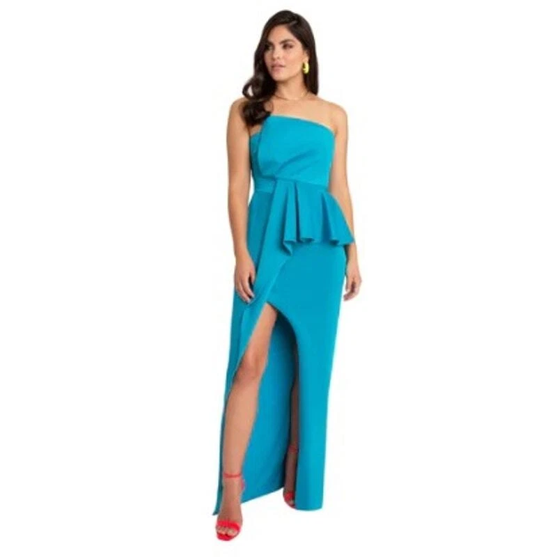 sachin and babi light blue dress Black Halo Del Mar Gown