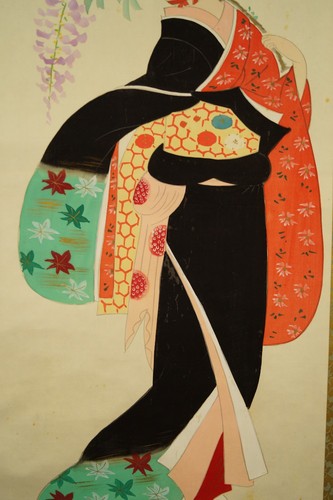Beauté rouleau dimage ventes exceptionnelles japonais peinture kakemono roll-up painting art Japon 4707
