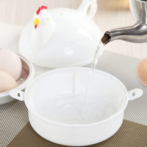Microwave Egg Cooker Chicken-Shaped Rapid Egg Cooker Microwave Egg Poacher - Picture 2 of 8