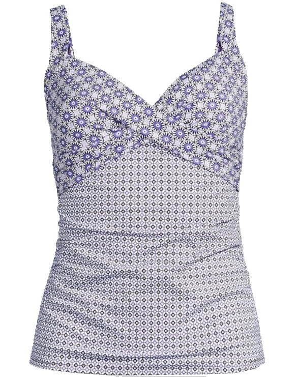 Tamaño Regular geométrica Lands 'End Traje de Baño para Mujeres