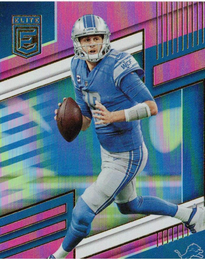 2022 Panini Donruss Elite football Jared Goff Pink Parallel Card # 71
