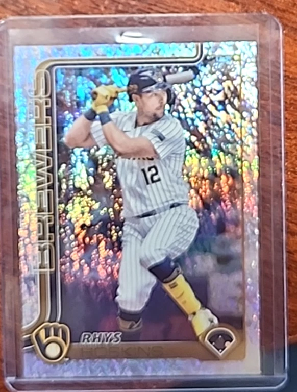 2025 Topps Series 1 Rhys Hoskins Milwaukee Brewers Holo- Foil MLB AWESOME CARD