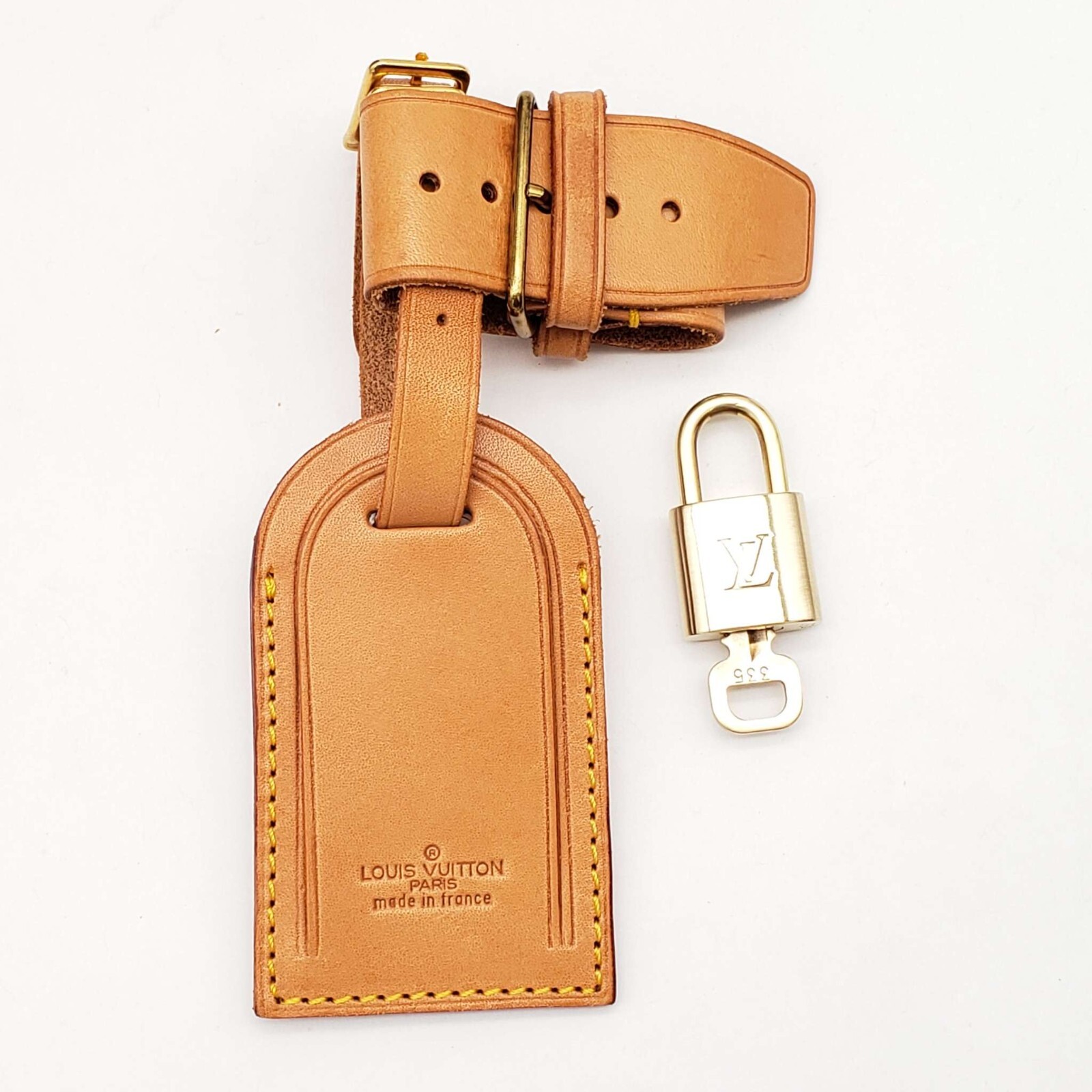 Authentic Louie Vuitton Luggage tag with Lock and Key#