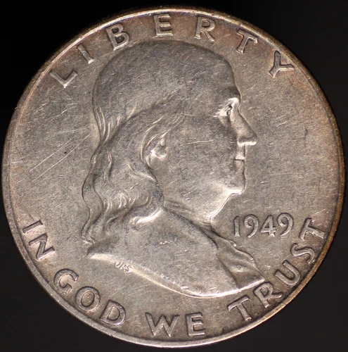 1949 D Ben Franklin 50c AU+