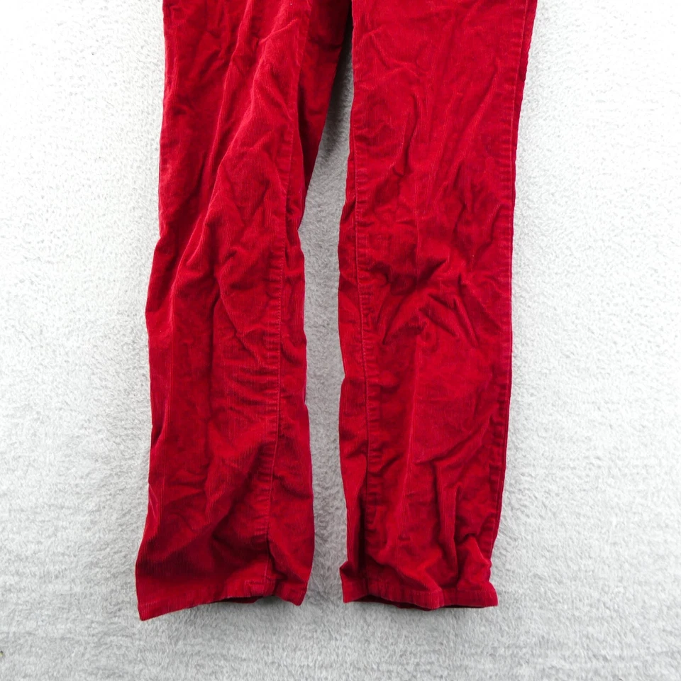 Pantalones Sonoma 6 Mujer Talla 6 Rojo Pana Pierna Recta Pantalones Moda Preppy Foto 2 de 4