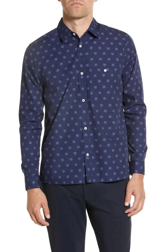 ted baker ls geo print shirt