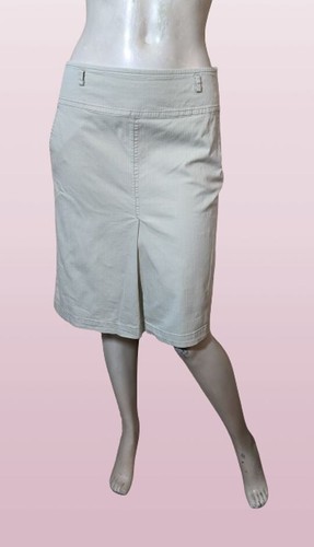 Jupe Crayon Grise Devernois Taille 42 - En Coton Mélangé, Taille élastiquée, Motif Carreaux (Occasion)