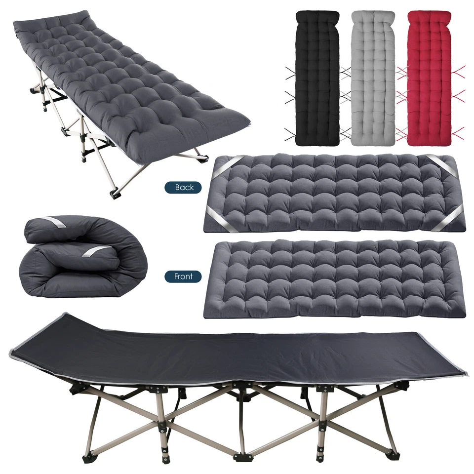 Cuna de Camping Portátil con Colchón Plegable Acolchada Cunas para Dormir Interior Exterior Foto 3 de 4