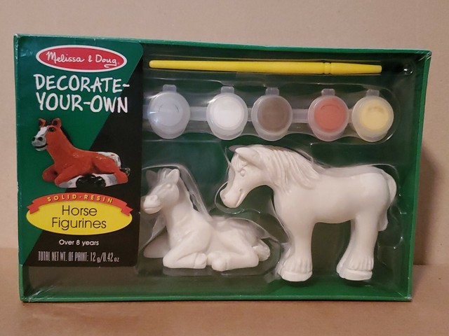 Melissa & Doug Resin Horse Figurines Kit Paint/Decorate Your-Own New Sealed New! | eBay