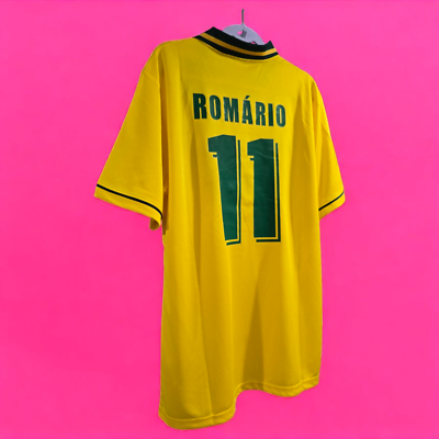 BRAZIL Home World Cup 94 - Soccer - Jersey Retro - ROMARIO # 11