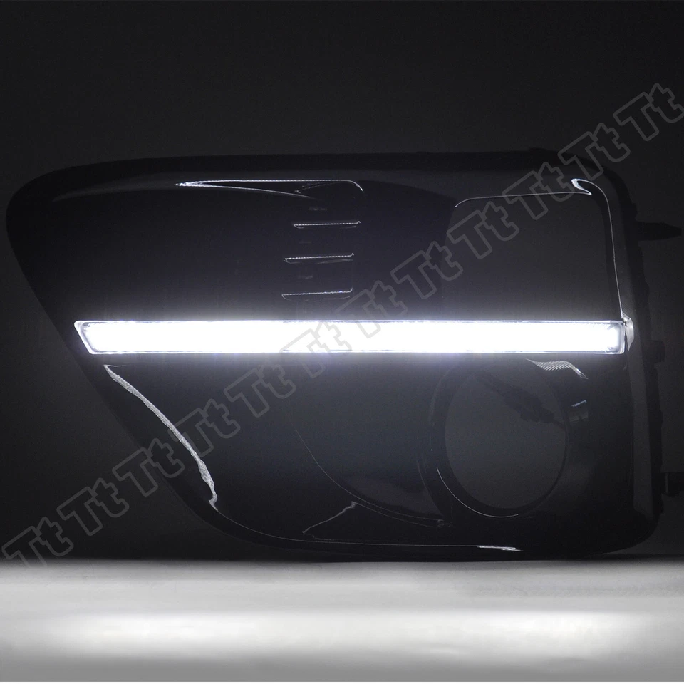 Sequential LED Turn Signal Light DRL Fog Light Bezels For Subaru WRX STI 2015-17 - Image 3 of 4